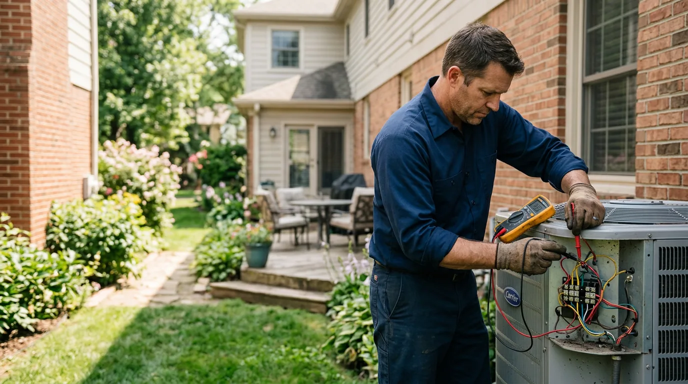 HVAC technician working near Hartford City, IN